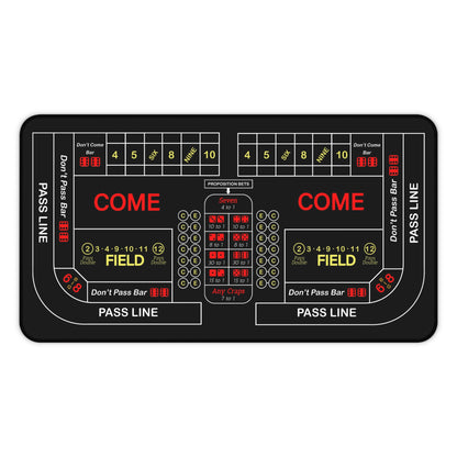 Casino Craps 2 Desk Mat — 2-in-1 Gaming Surface / Black
