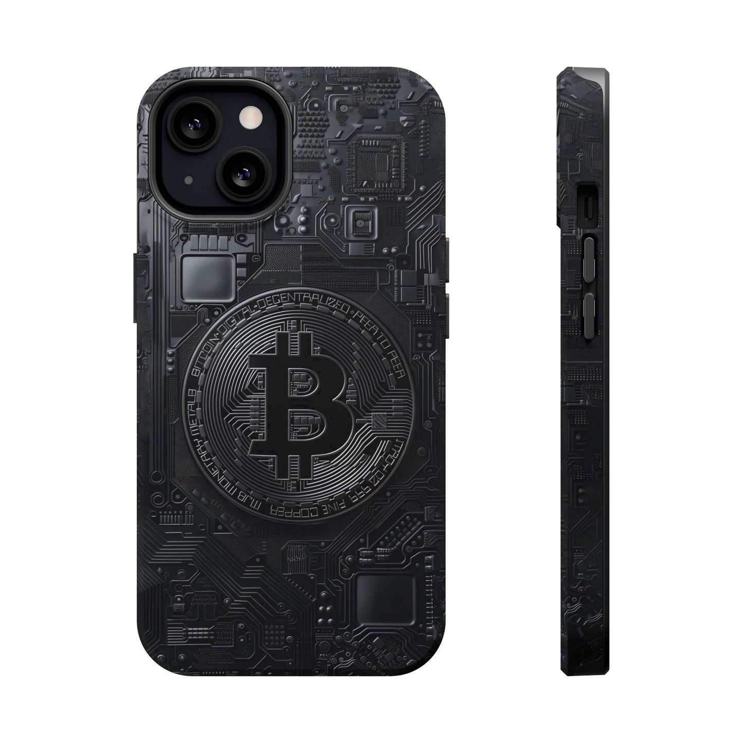 Black Bitcoin Magnetic iPhone Cases - Ideal for Tech Enthusiasts