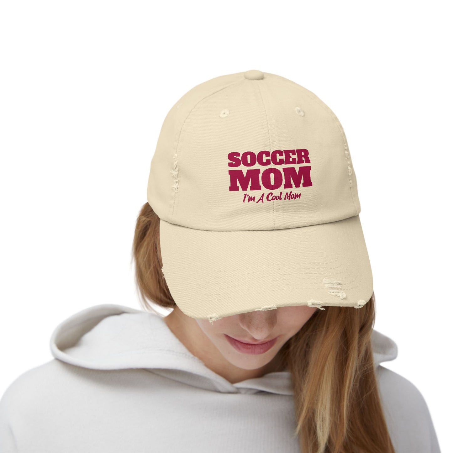 Soccer Mom I'm A Cool Mom Unisex Distressed Cap