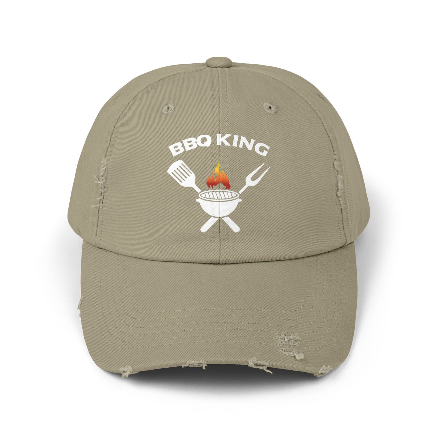 BBQ King Unisex Distressed Cap - Perfect Gift for Grill Masters