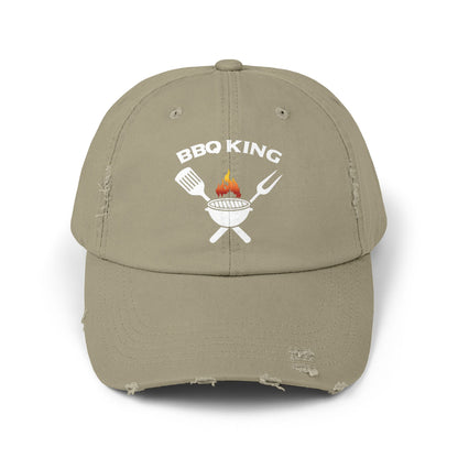 BBQ King Unisex Distressed Cap - Perfect Gift for Grill Masters