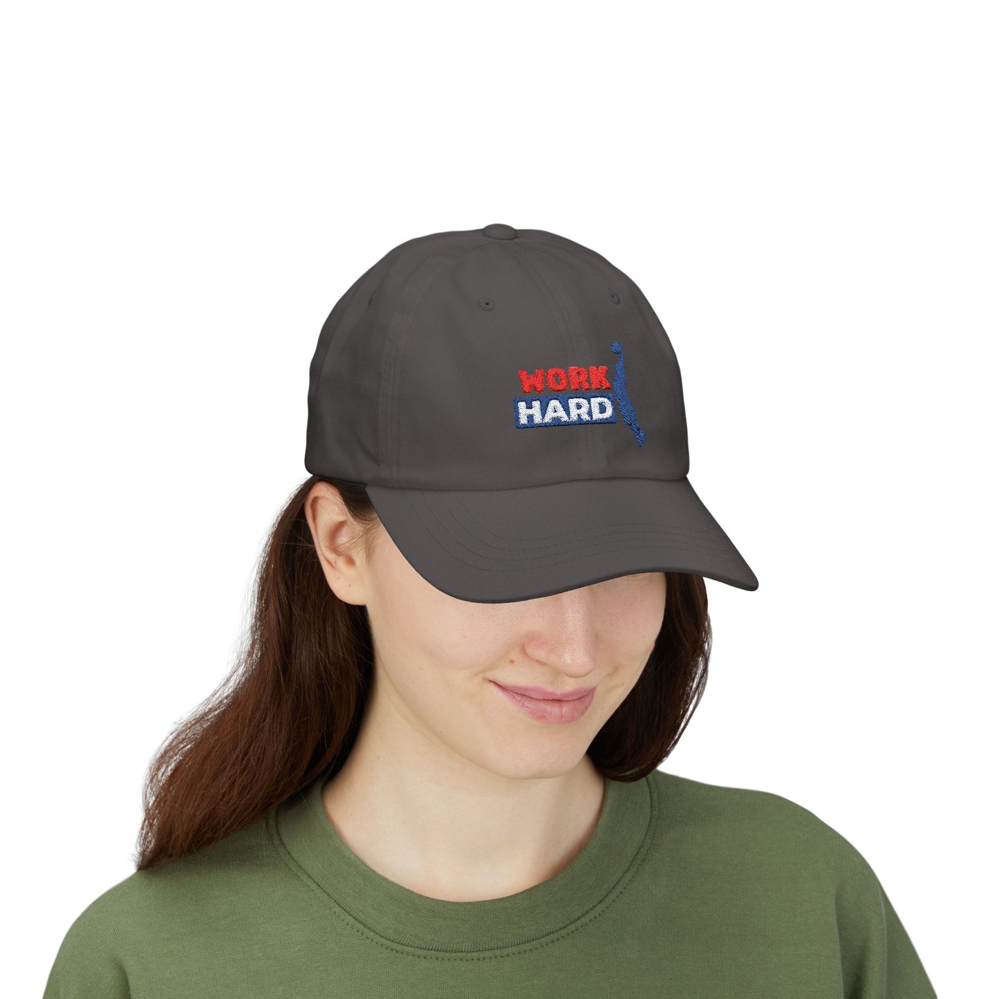 Work Hard Classic Dad Cap / embroidered