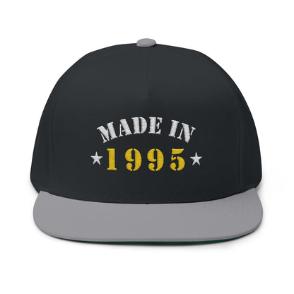 Custom Embroidered Flat Bill Cap – "Born in..." Birthday Hat
