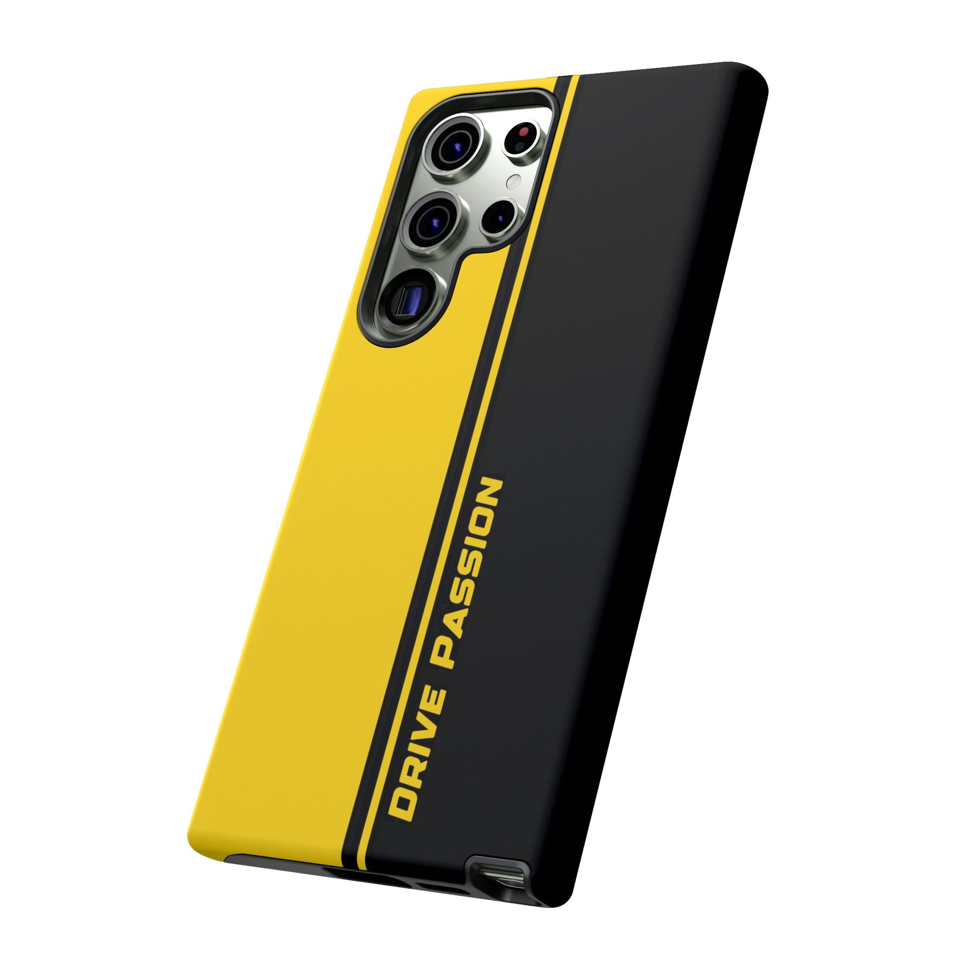 Drive Passion Tough Case – Bold Yellow & Black Design