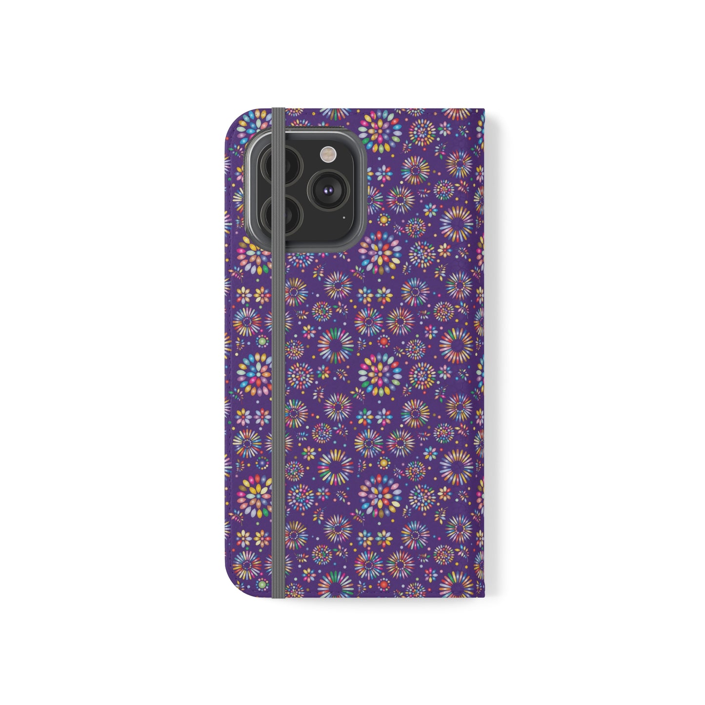 Vibrant Vibes Flip Cases / Purple