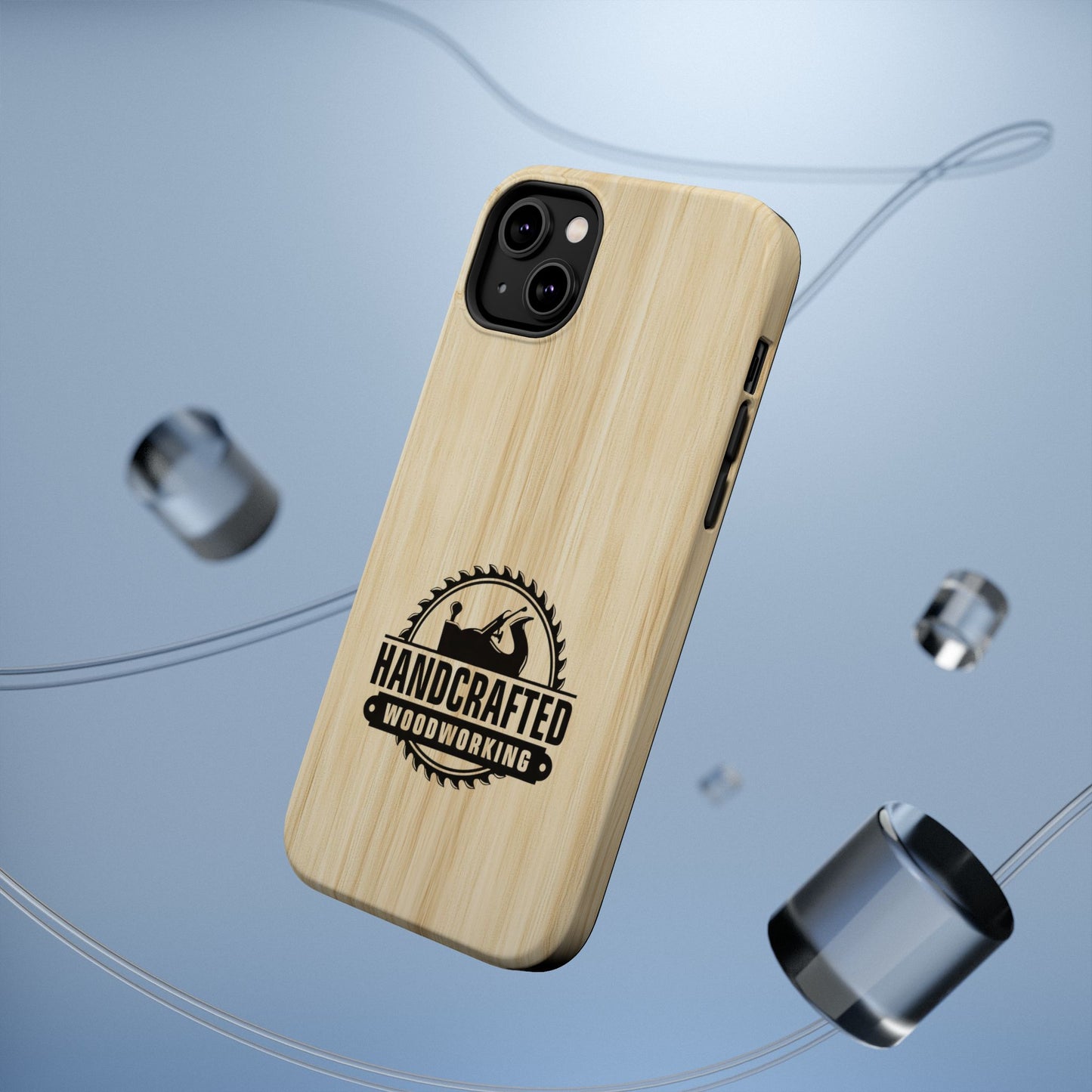 Handcrafted Woodworking Logo Magnetic Phone Cases