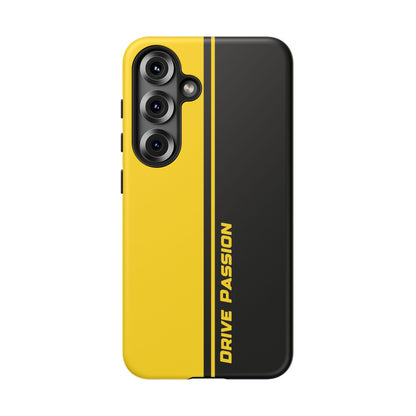 Drive Passion Tough Case – Bold Yellow & Black Design