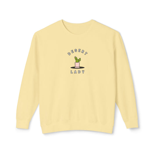 Desert Lady Unisex Lightweight Crewneck Sweatshirt