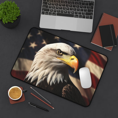 Patriotic Bald Eagle Desk Mat
