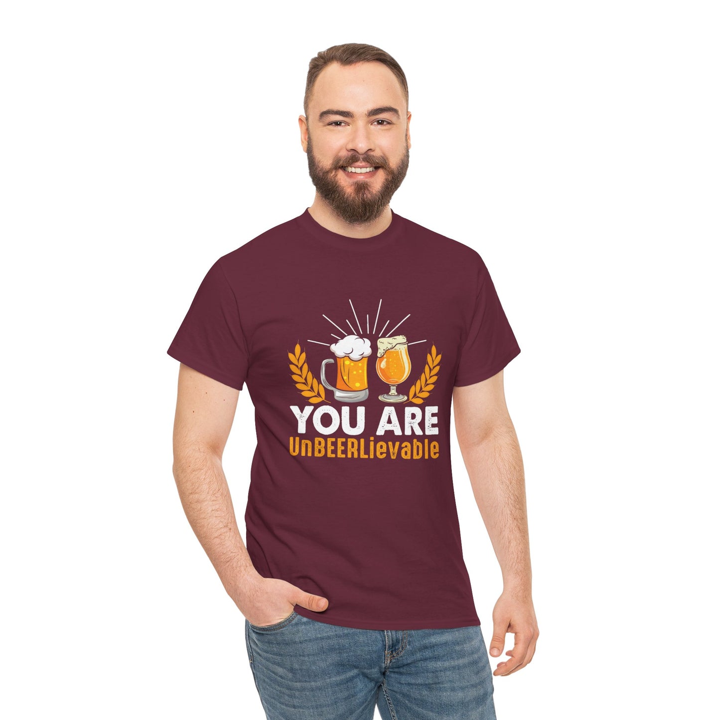 Funny Beer Slogan Tee, You Are UnBEERLievable