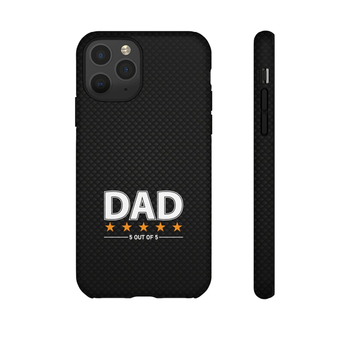 5-Star Dad iPhone Case - Tough Black Cover for Father's Day
