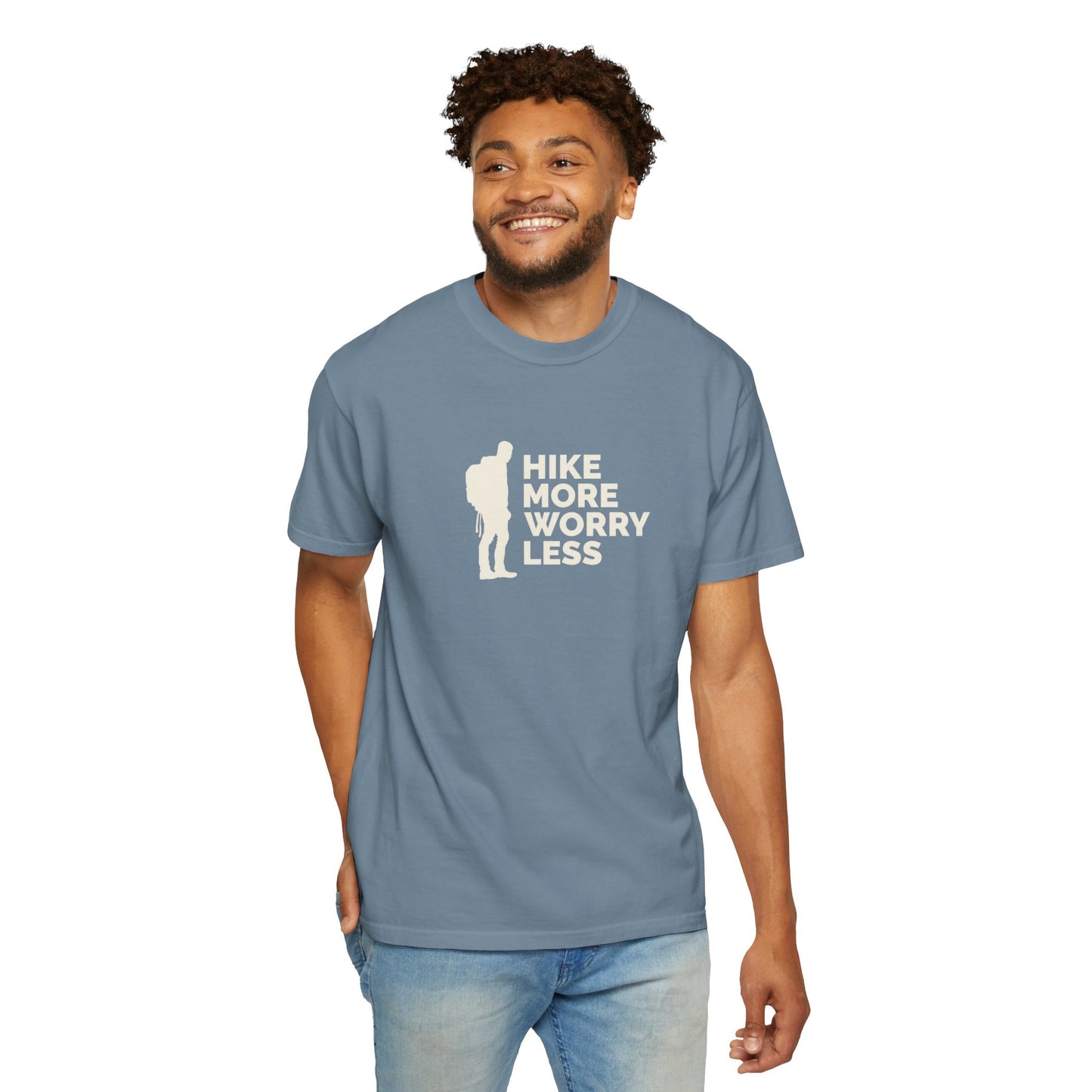 Hike More Worry Less Unisex Garment-Dyed T-shirt