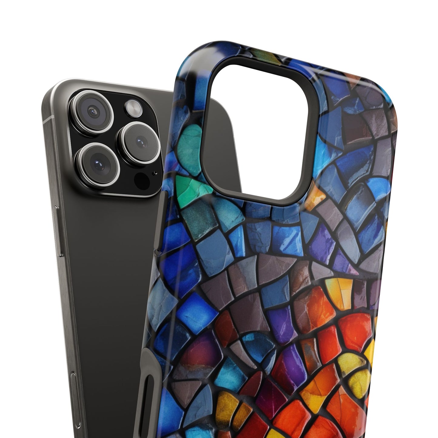 Stained Glass Impact-Resistant Phone Case, Colorful Phone Cover