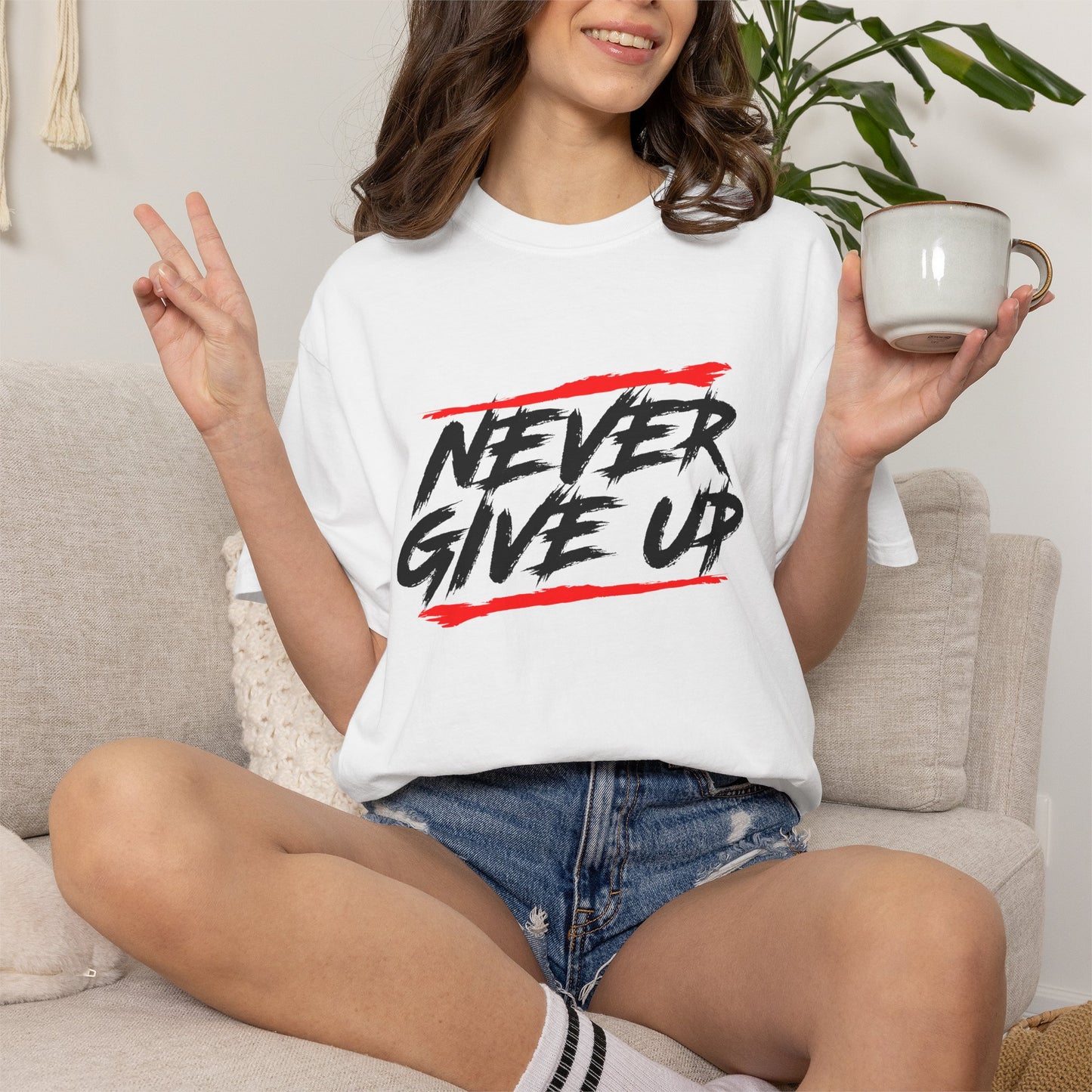 Never Give Up Motivationall Unisex T-Shirt