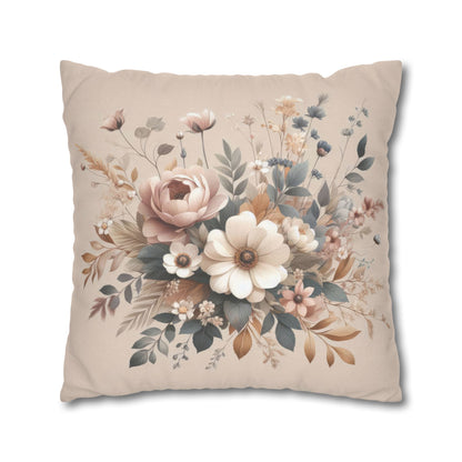 Dreamy Fall Blooms Spun Polyester Square Pillowcase