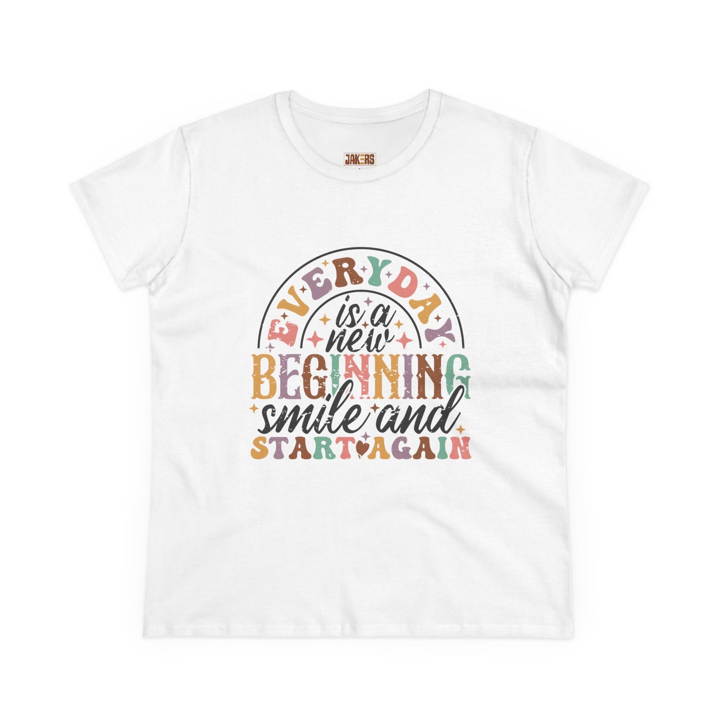 Everyday Inspiration Women’s Midweight Cotton Tee - New Beginnings & Smiles