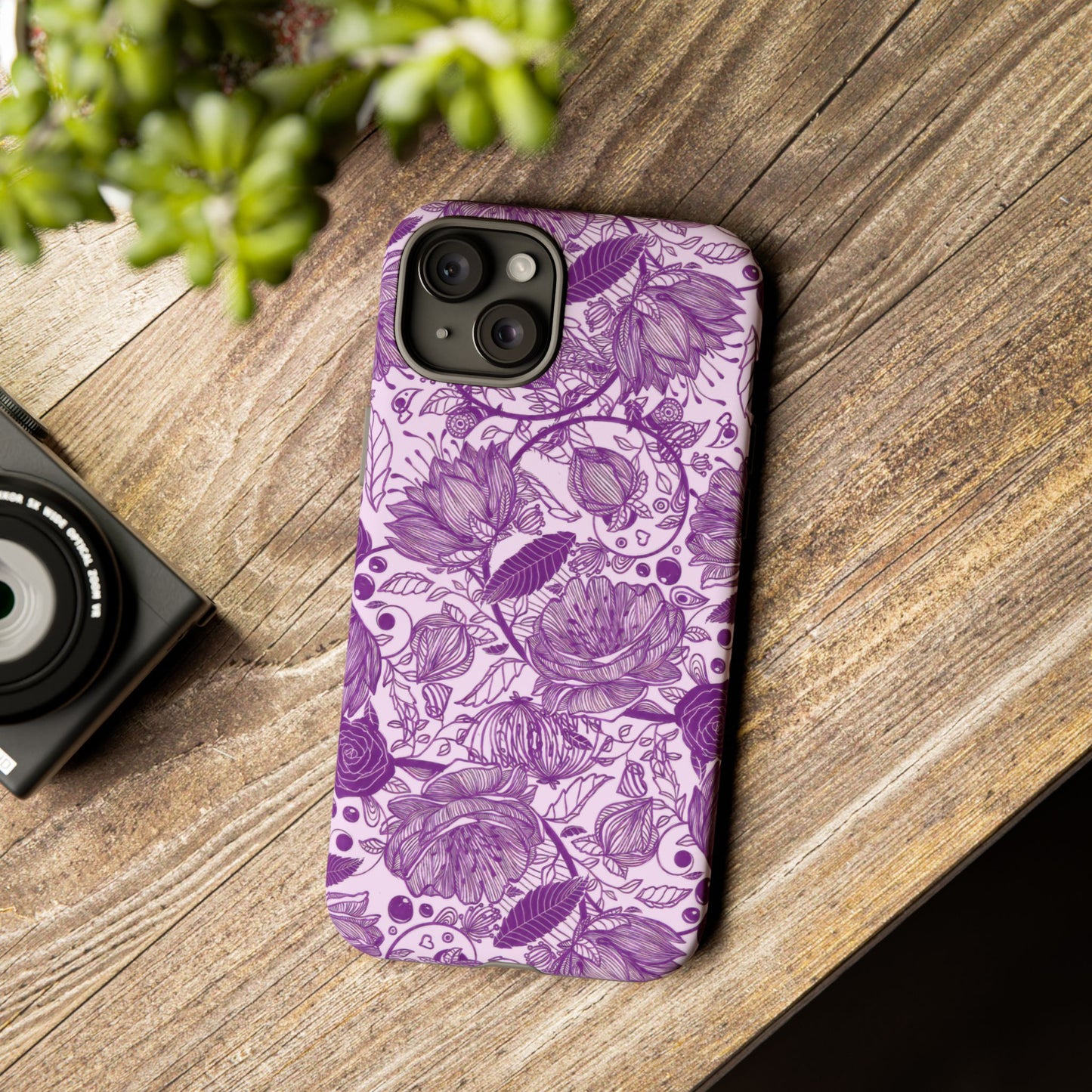 Graphical Garden: Purple Edition iPhone Tough Cases