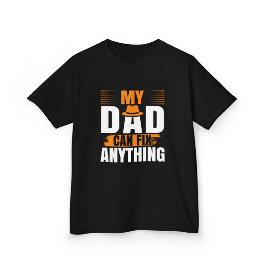Kids Heavy Cotton™ Tee - 'My Dad Can Fix Anything'
