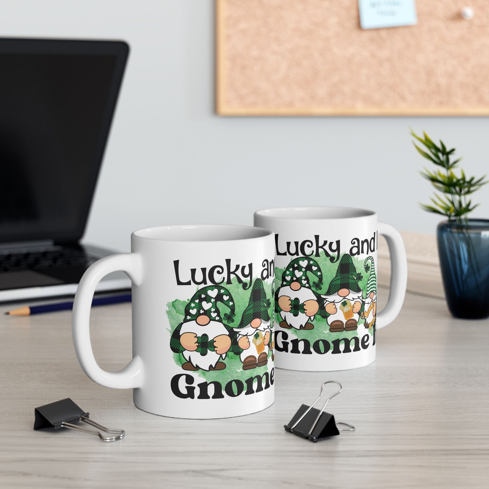 Lucky Gnome Ceramic Mug - Perfect for St. Patrick's Day and Everyday Joy