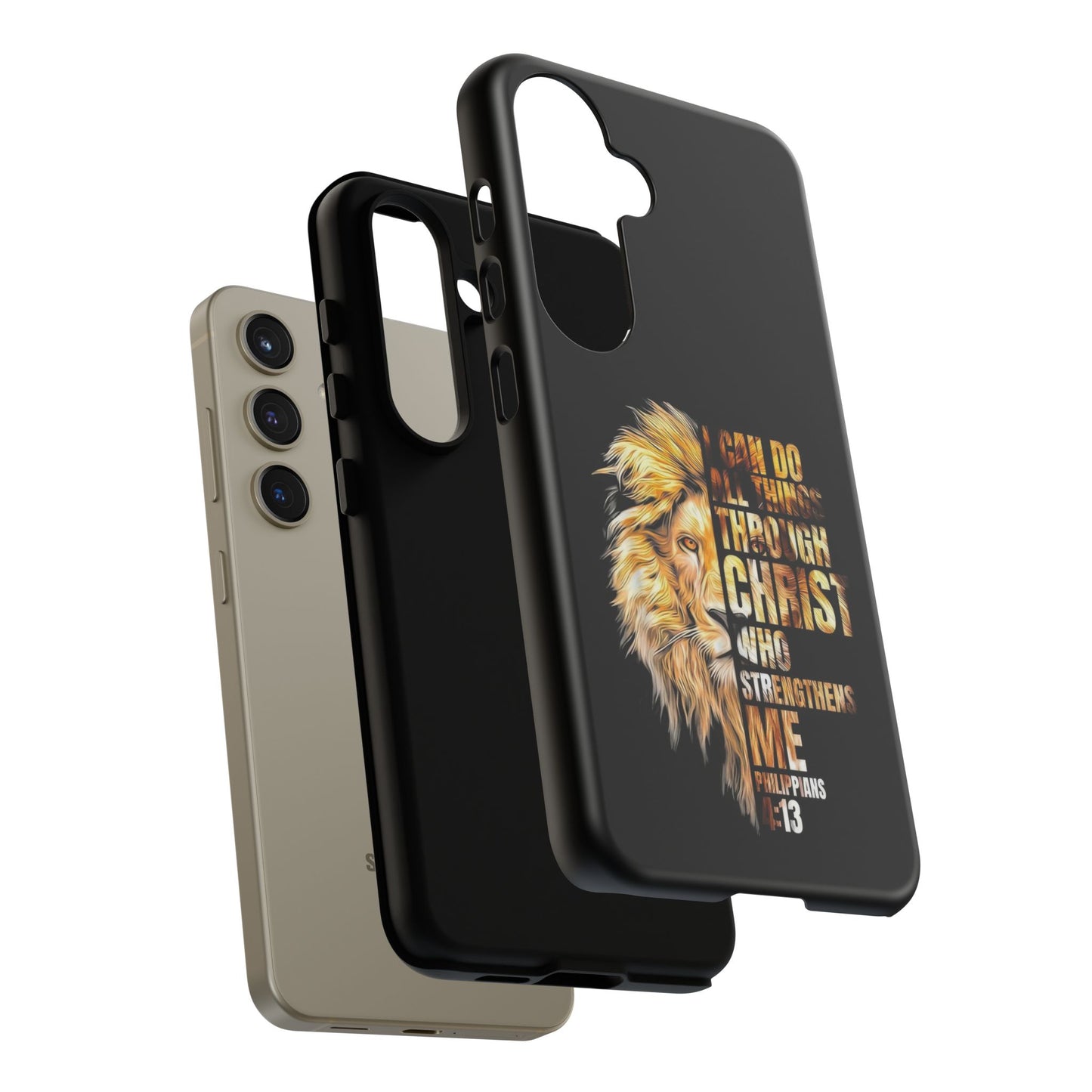 Inspirational Lion  Samsung Phone Case, Strength & Faith, Christian Accessories