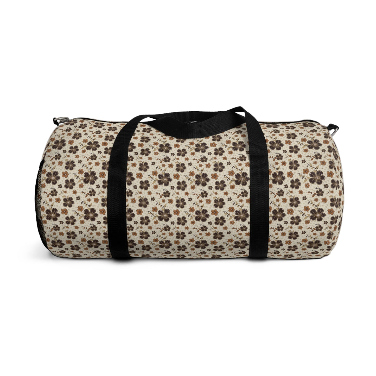 Timeless Elegance: Minimal Floral Duffel Bag / Beige