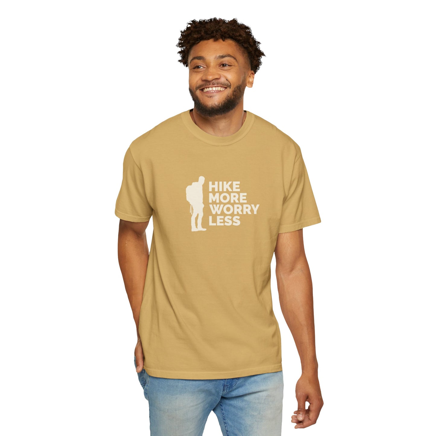 Hike More Worry Less Unisex Garment-Dyed T-shirt