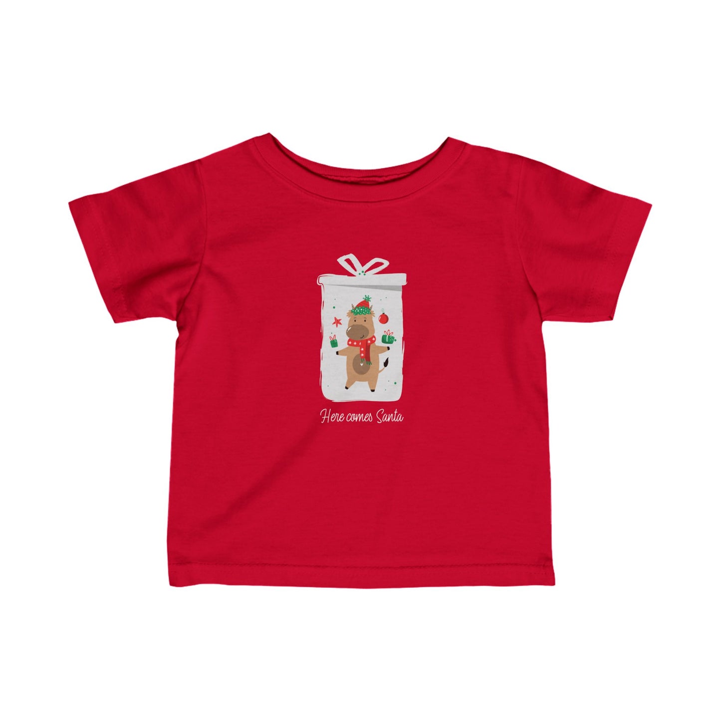 Here Comes Santa Infant Fine Jersey Tee