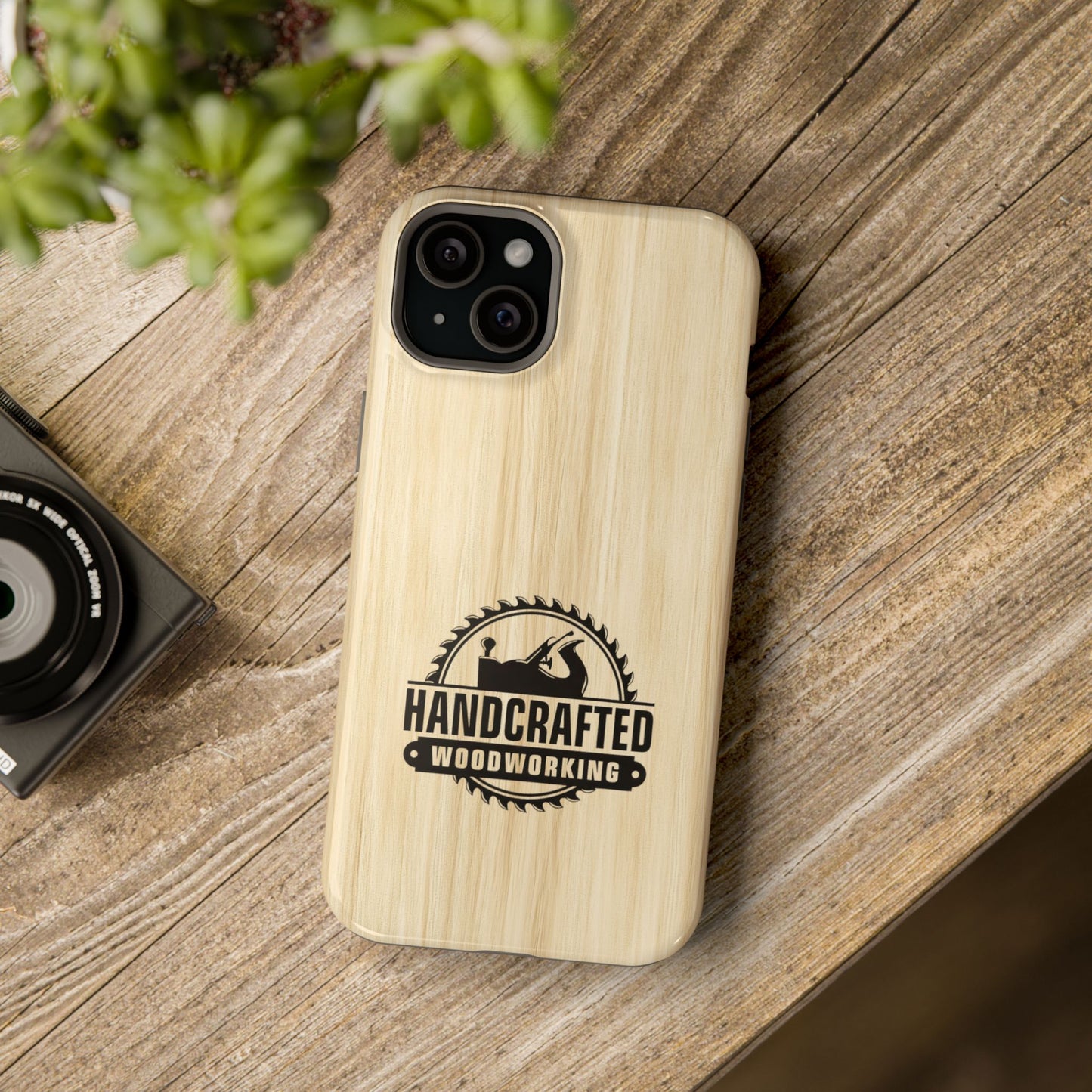 Handcrafted Woodworking Logo Magnetic Phone Cases