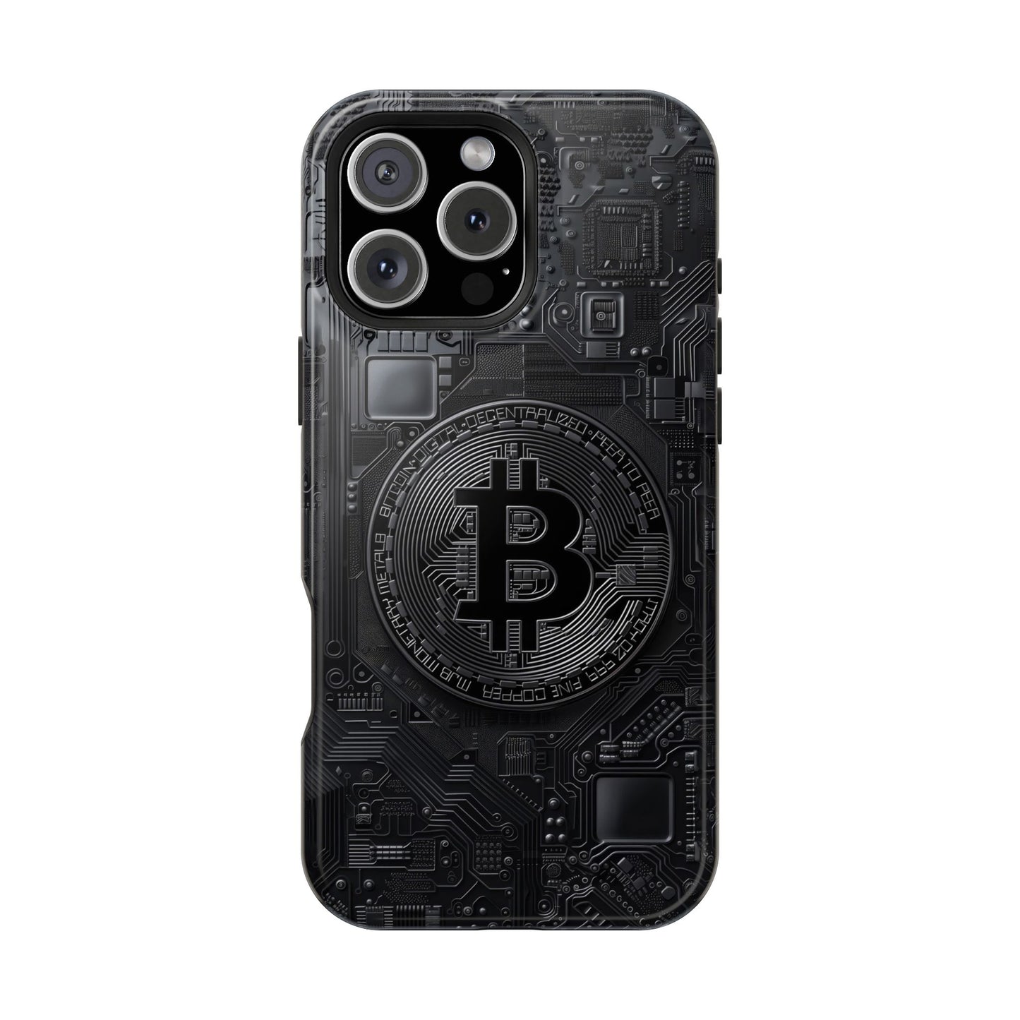 Black Bitcoin Magnetic iPhone Cases - Ideal for Tech Enthusiasts