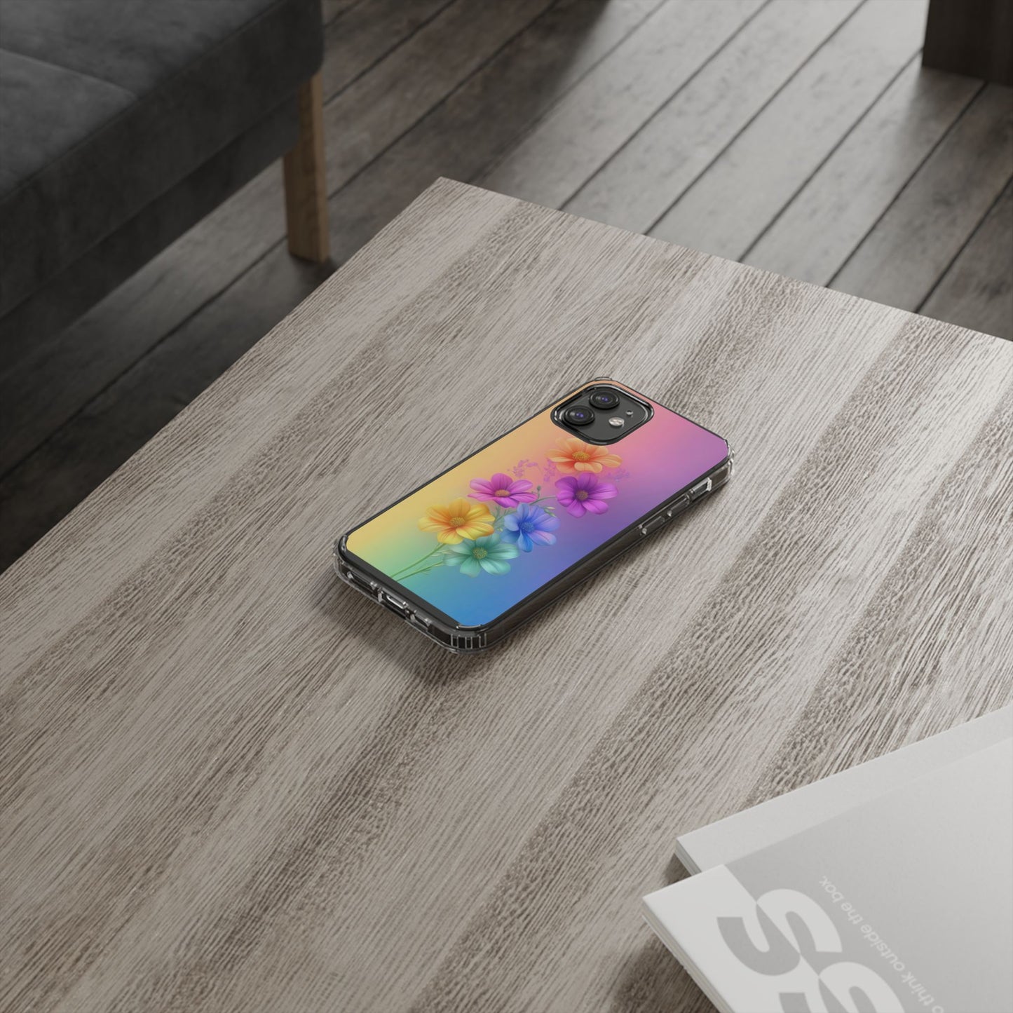 Floral Clear Phone Case – Colorful Flower Design