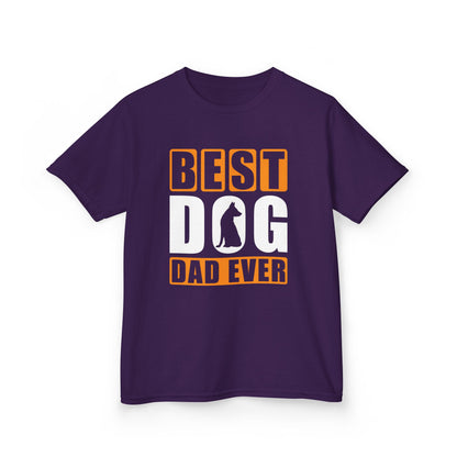 Best Dog Dad Ever Design - Kids Heavy Cotton™ Tee