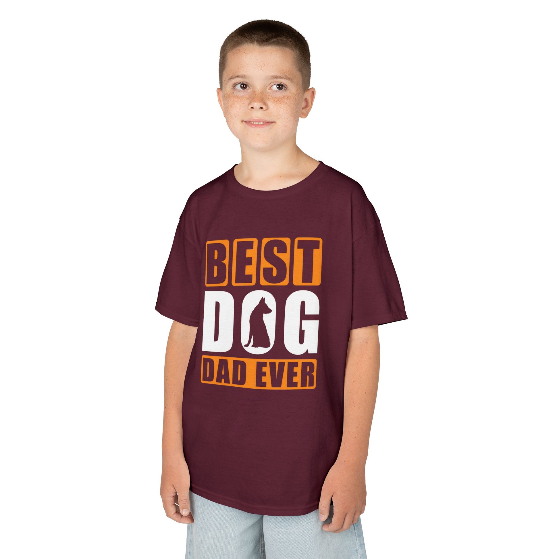 Kids Heavy Cotton™ Tee - Best Dog Dad Ever Design