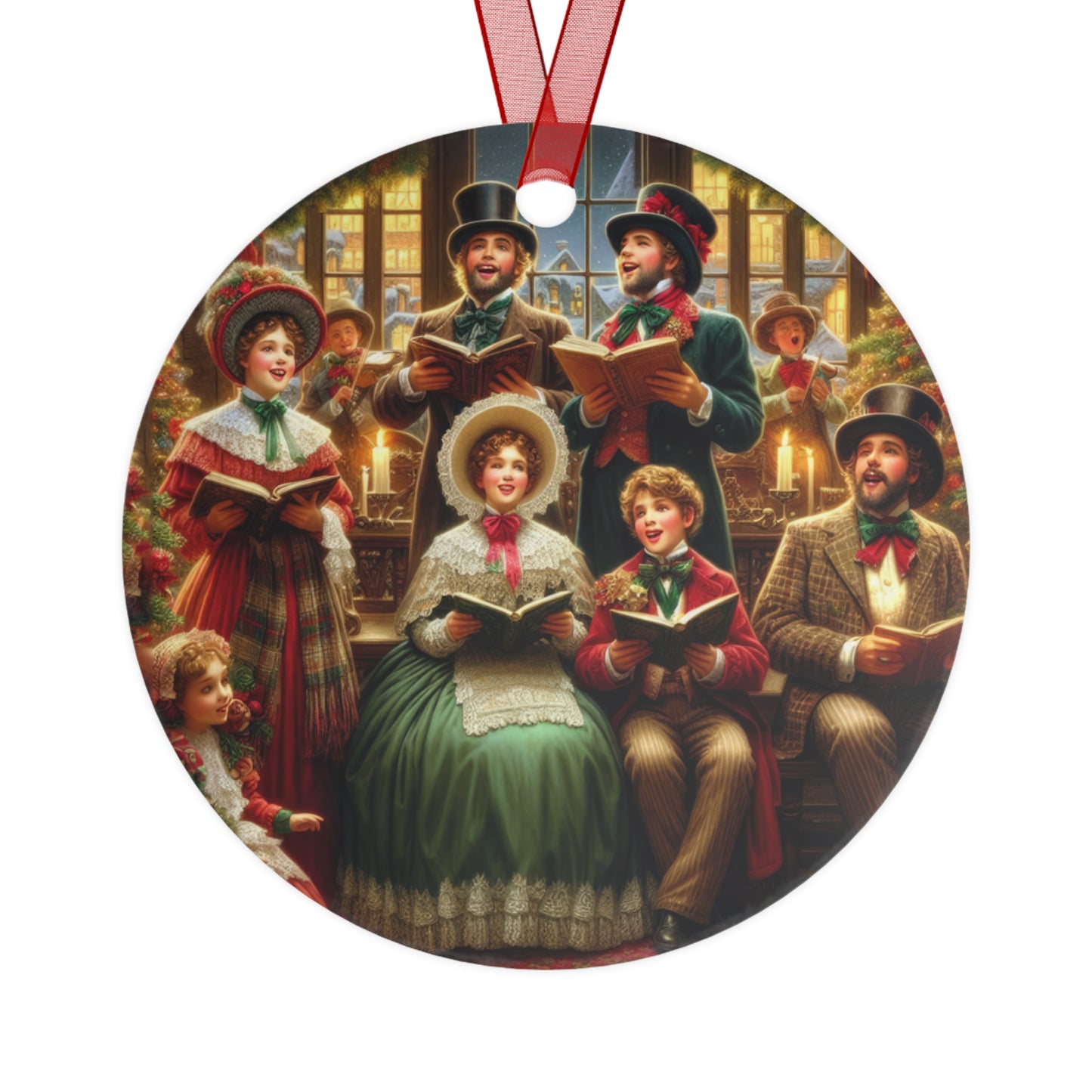 Melodies of Christmas Cheer Metal Ornaments, 2-Side Print