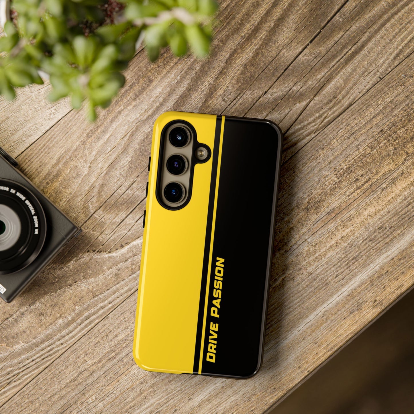 Drive Passion Tough Case – Bold Yellow & Black Design
