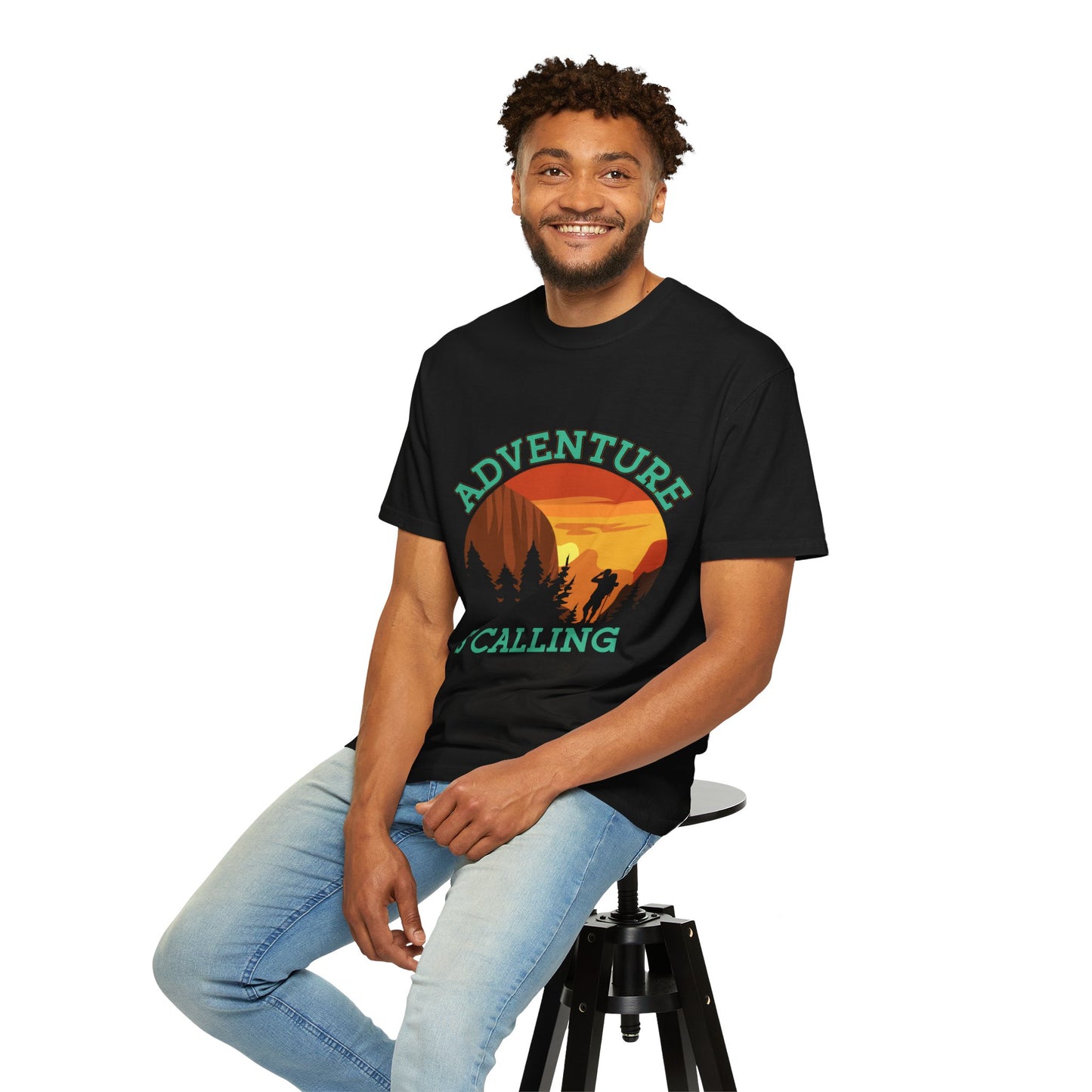 Adventure is Calling Unisex Garment-Dyed T-Shirt