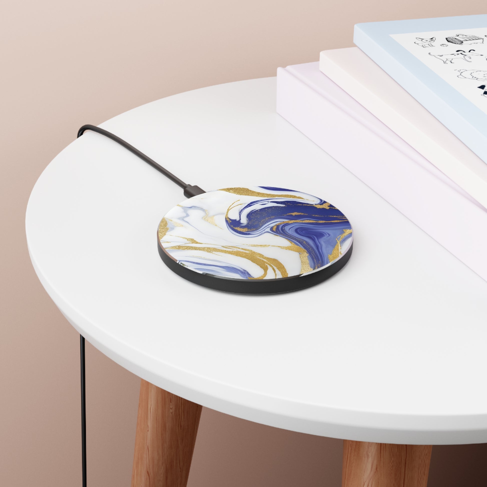 Elegant Marble 10W Qi Certified Fast Wireless Charging Pad