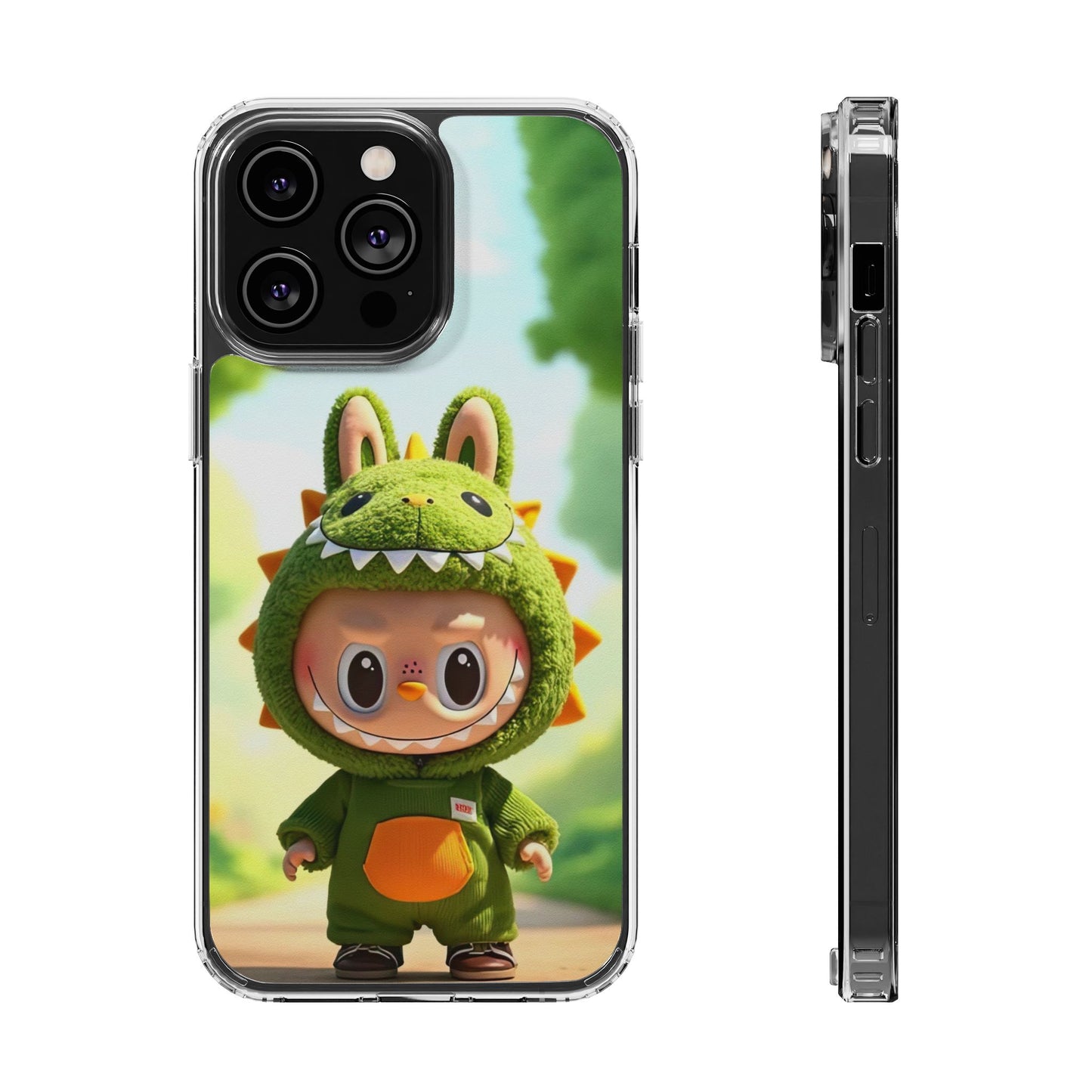 The Monsters Clear Case for iPhone Models – Playful Dinosaur Design