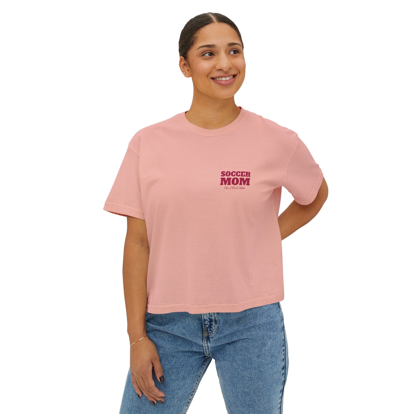 Soccer Mom I'm A Cool Mom Women's Boxy Tee