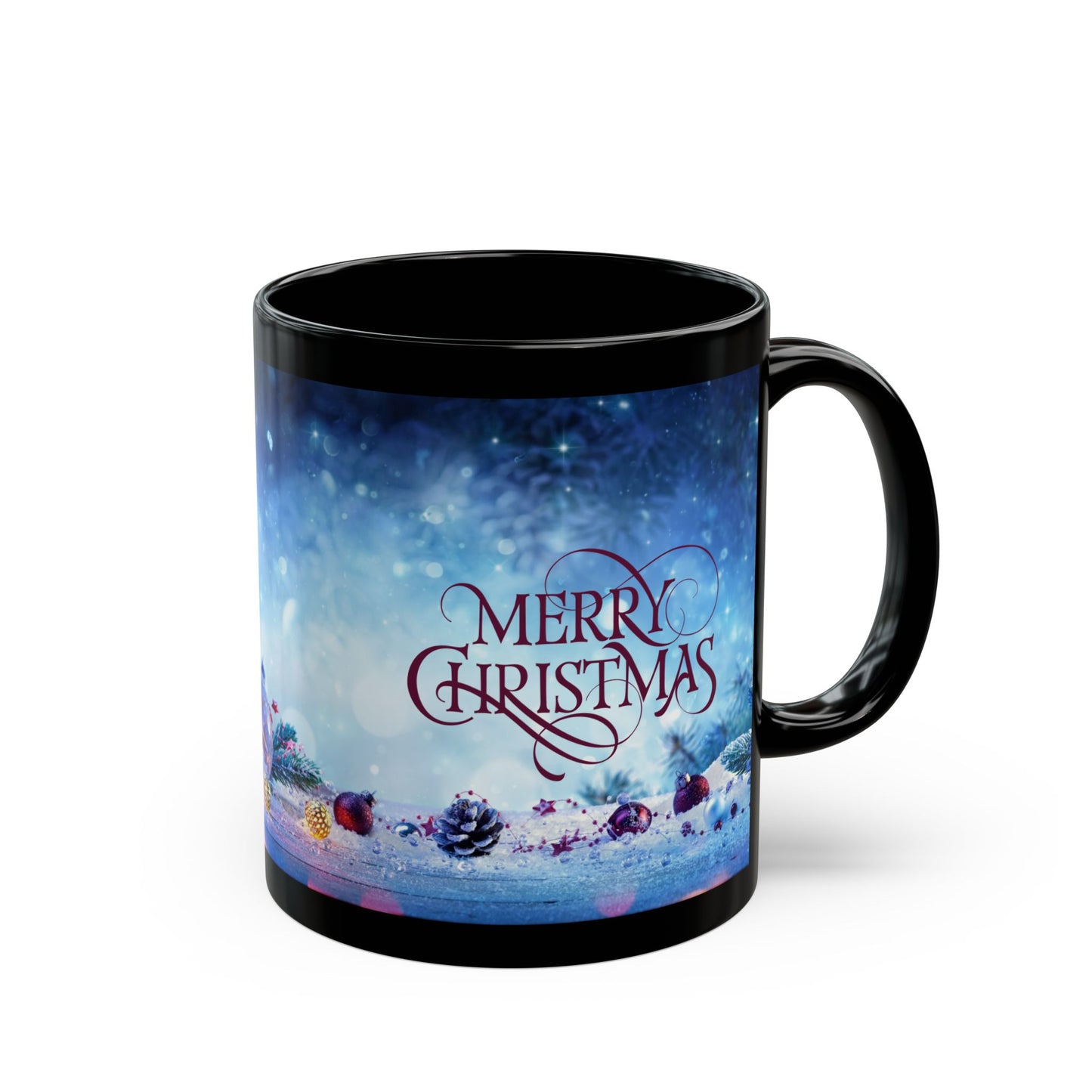 Silent Night Black Mug - 11oz, 15oz