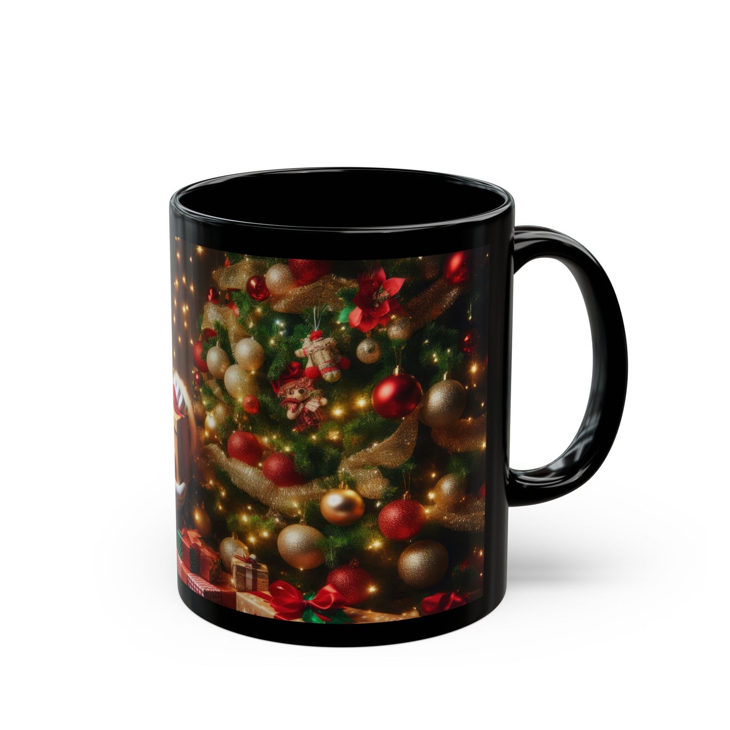 Santa’s Yuletide Gifts Black Mug - 11oz, 15oz