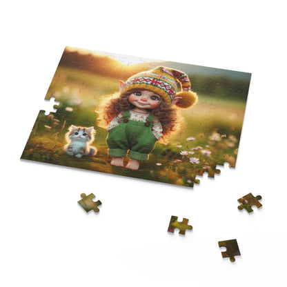 Franchesca Elf with Her Kitten Puzzle, 120, 252 or 500 pieces