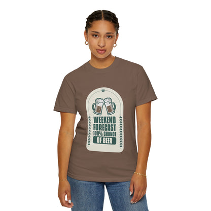 Weekend Forecast 100% Chance Of Beer T-shirt