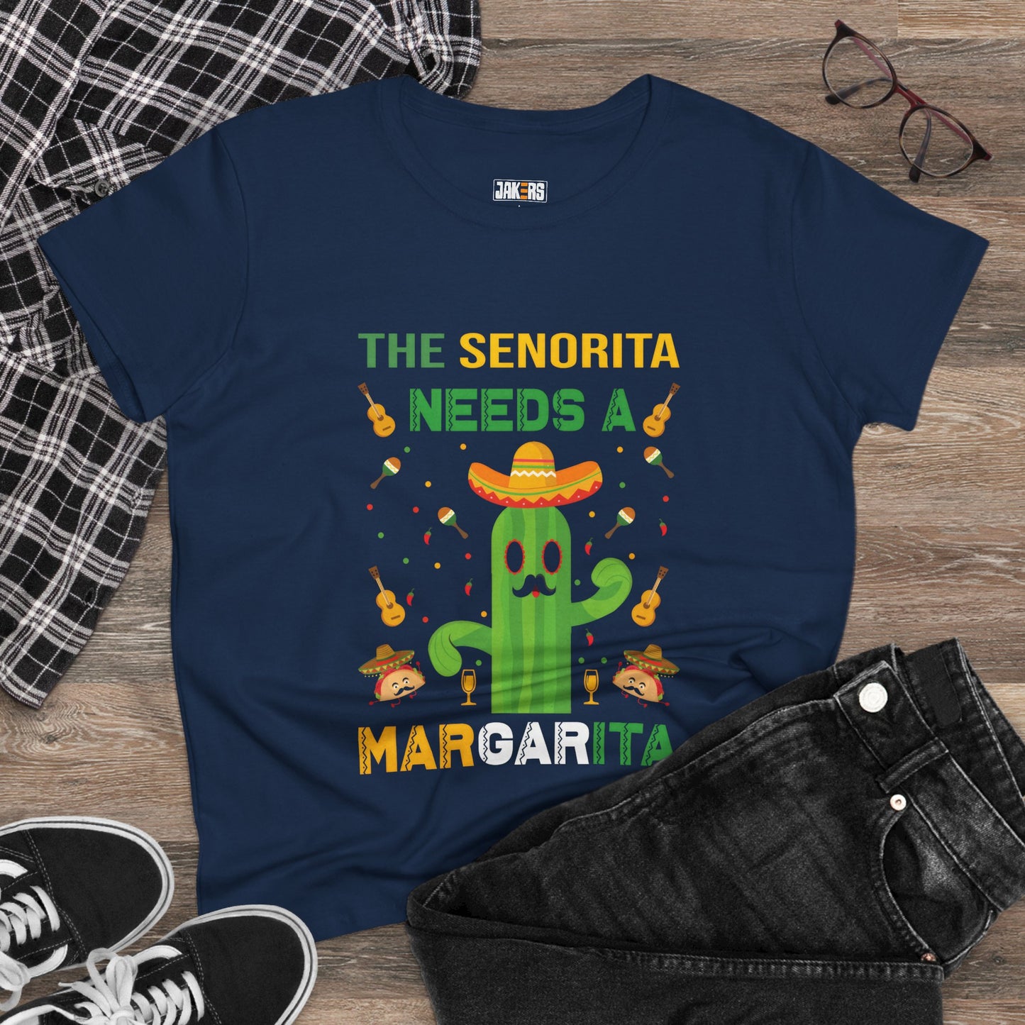 Cactus Margarita Tee - Fun Women's Cotton T-Shirt for Fiesta Celebrations