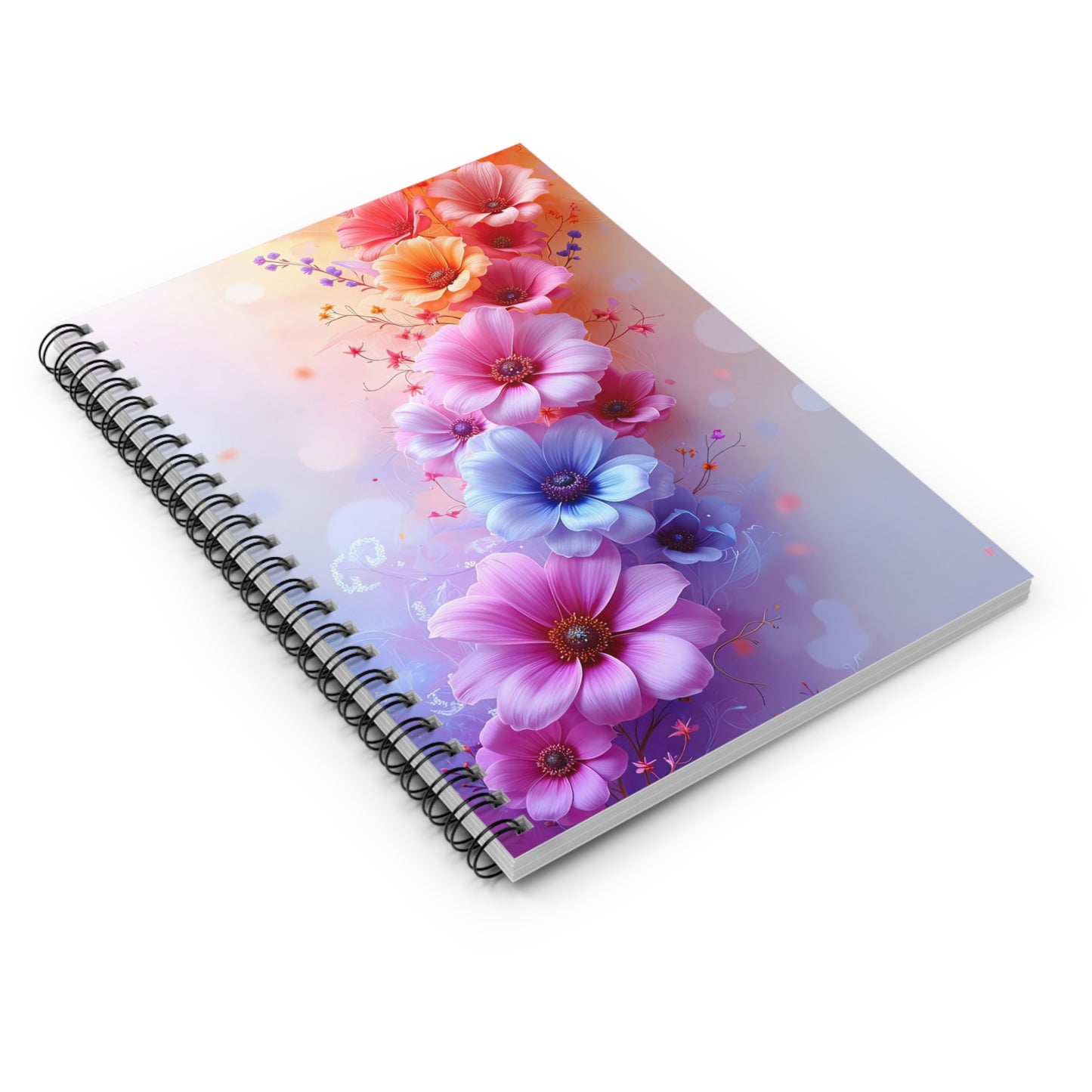 Floral Spiral Notebook 6" x 8" – Cute Ruled Journal for Back to School, Office & Everyday Use