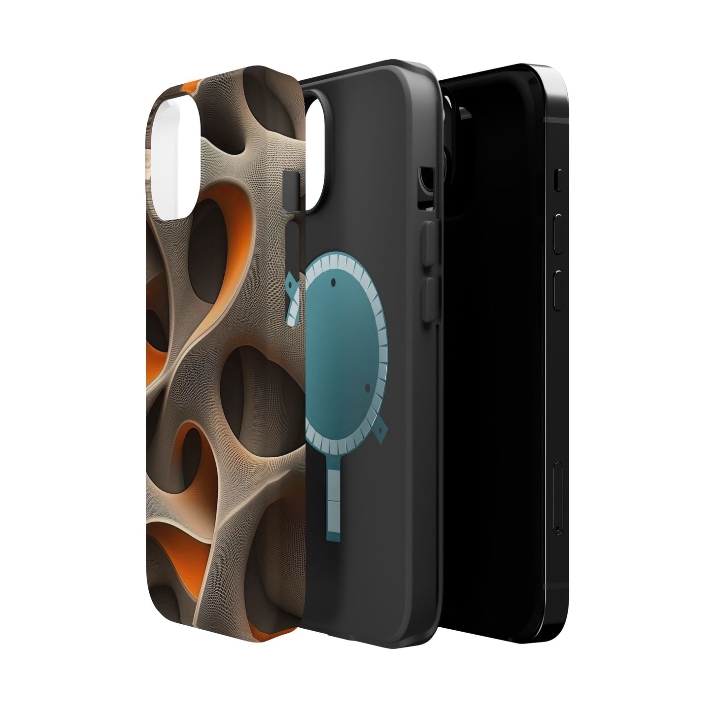 Stylish Magnetic Phone Cases, Abstract Geometric Design
