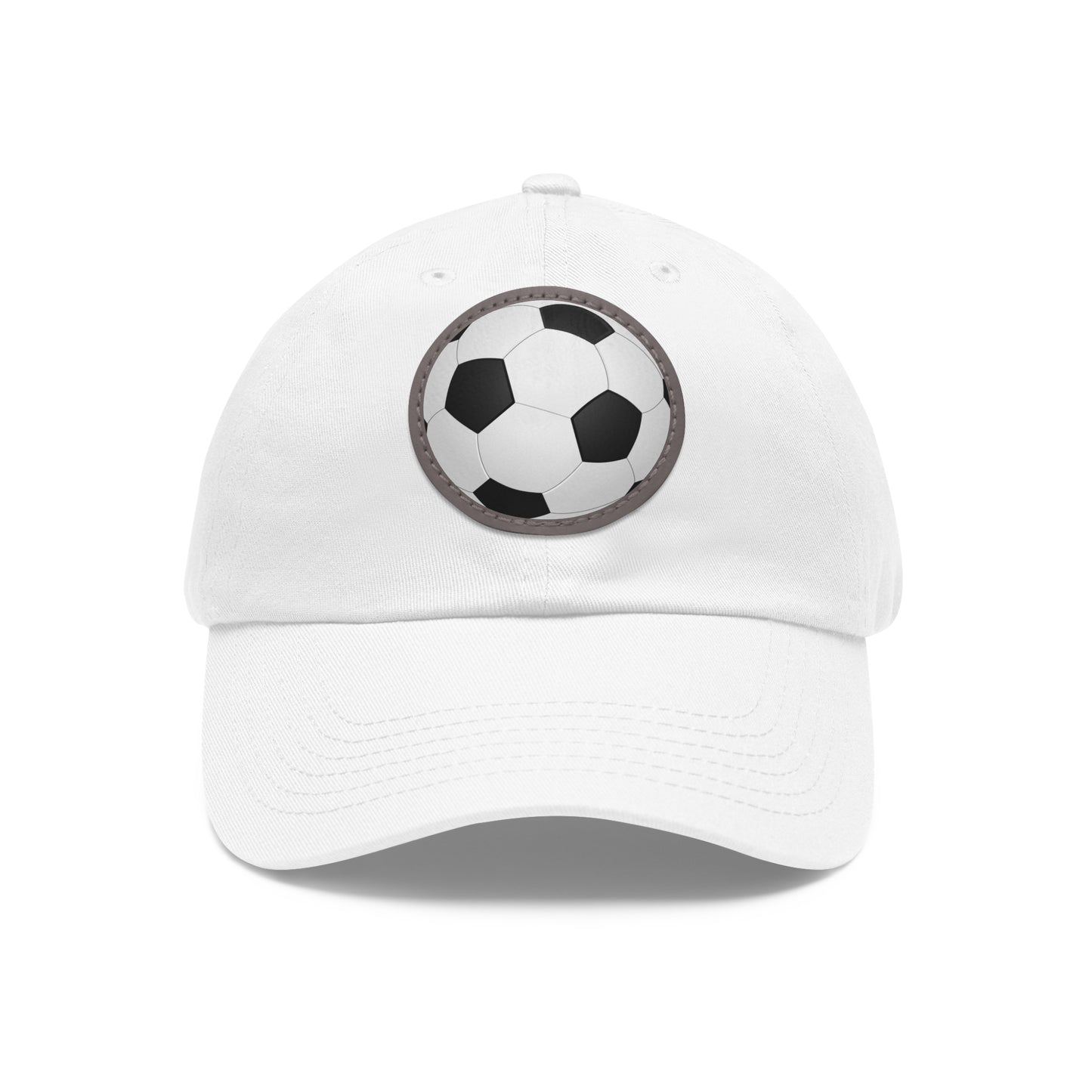 Soccer Dad Hat with Leather Patch (Round)