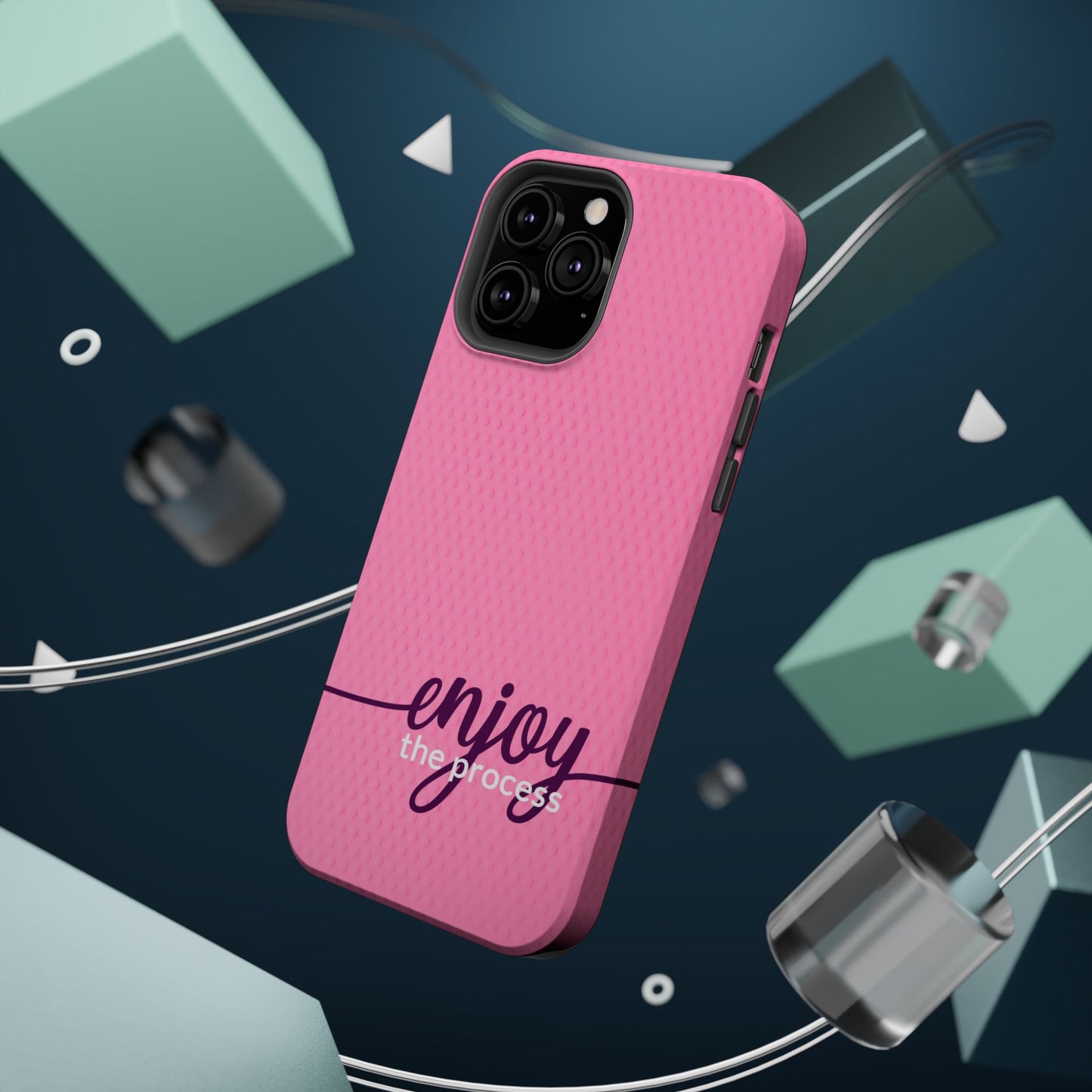 Enjoy the Process Magnetic Case - Motivational Pink Phone Cover for Women