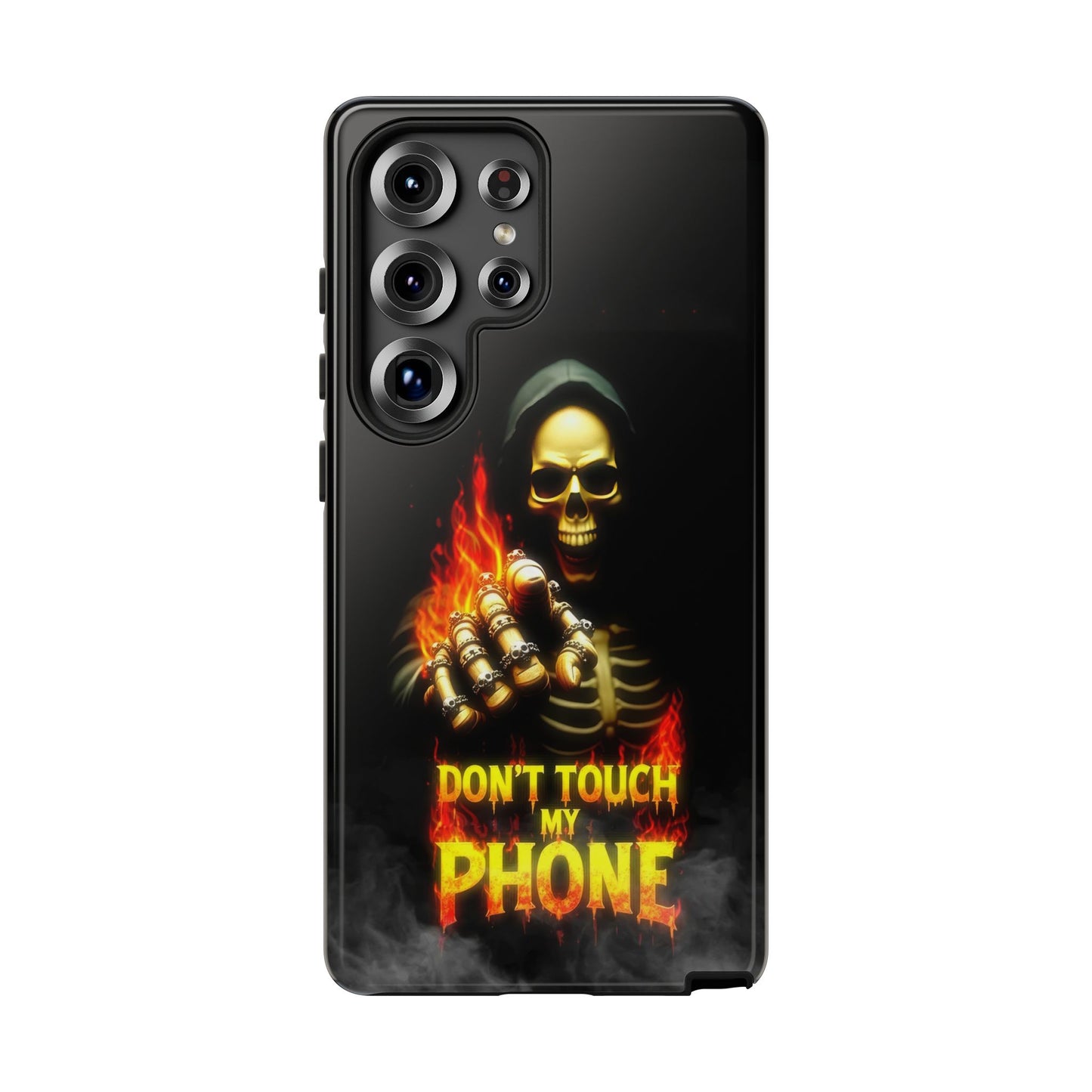 Skull Design Samsung Phone Case, Don't Touch My Phone Mobile Cover
