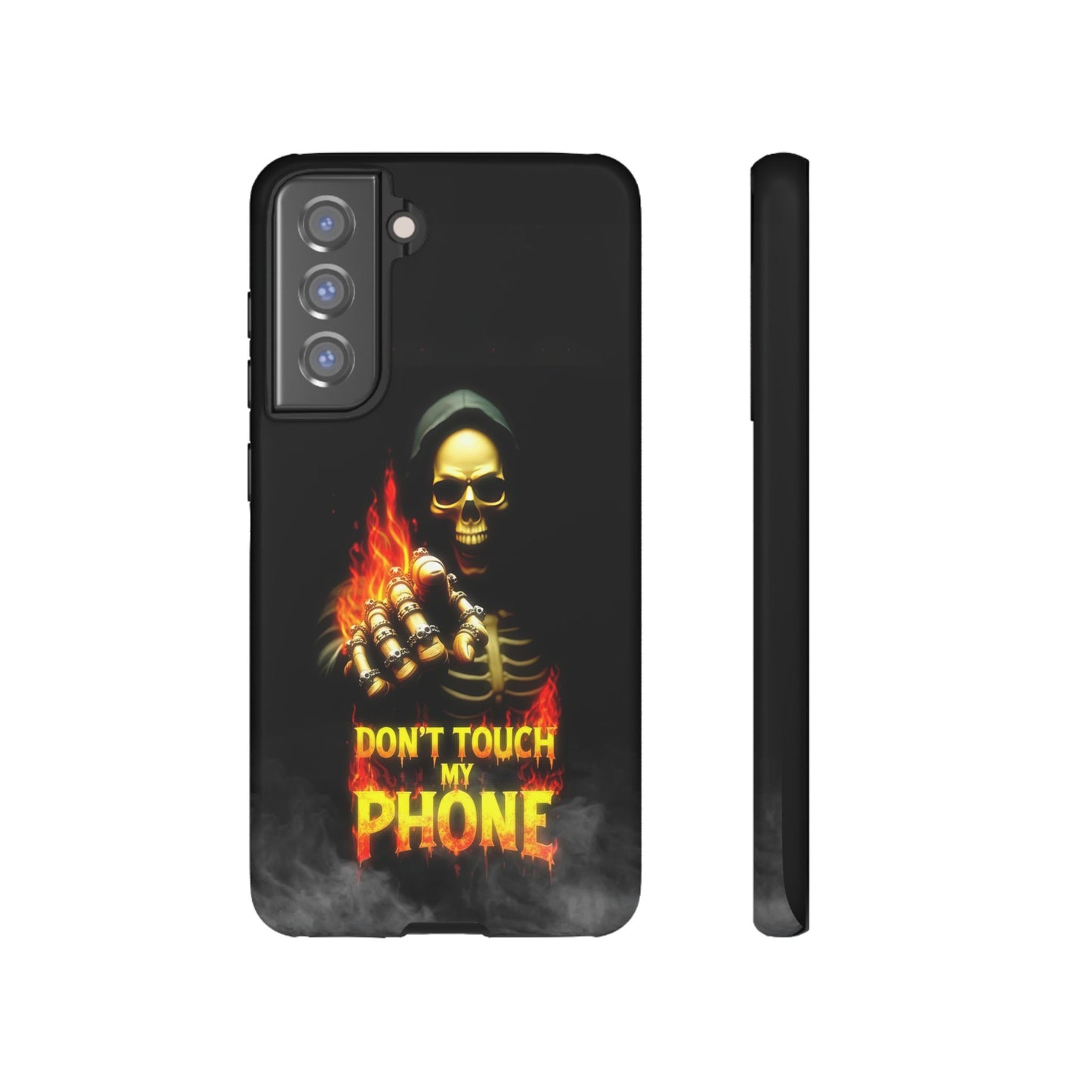 Skull Design Samsung Phone Case, Don't Touch My Phone Mobile Cover