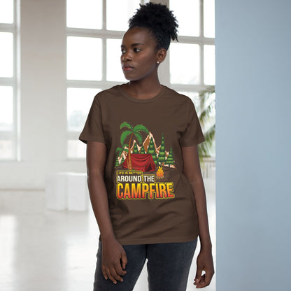 Women's Campfire Vibes Tee - Life is Better Around the Campfire Shirt